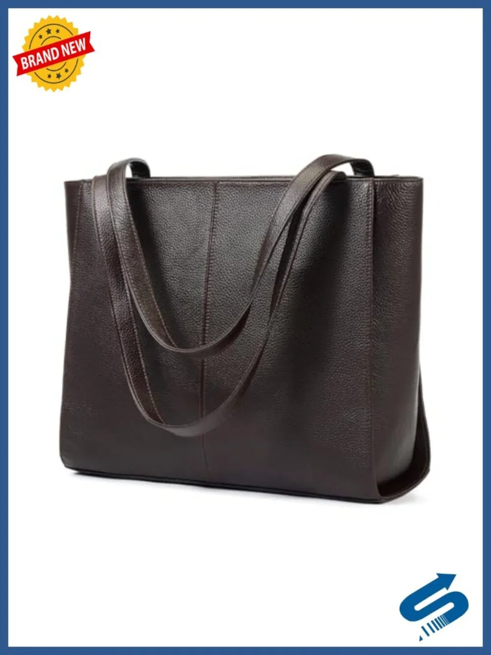 Genuine Leather Tote Bag for Women, Large Capacity, 14